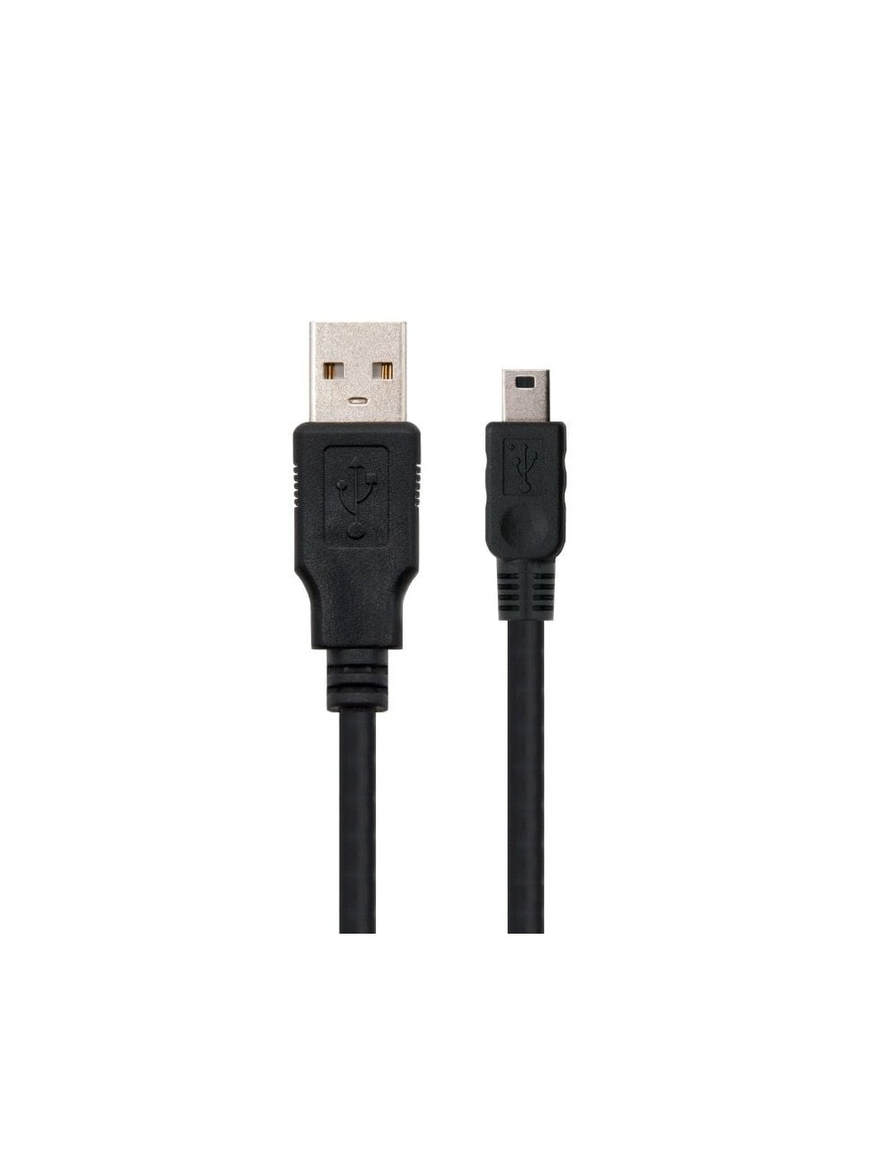 Cable USB 2.0 Nanocable 10.01.0400/ USB Macho - MiniUSB Macho/ 50cm/ Negro