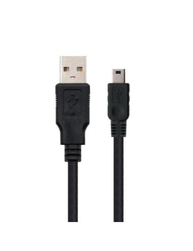 CABLE NANOCABLE USB 2.0 USB A-- MINI USB B M-M 1mt. NEGRE(10.01.0401)
