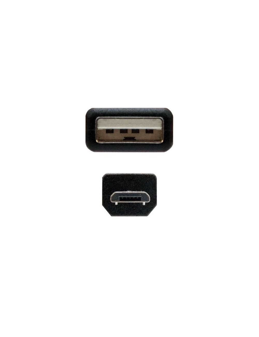Cable USB 2.0 Nanocable 10.01.0500/ USB Macho - MicroUSB Macho/ 80cm/ Negro