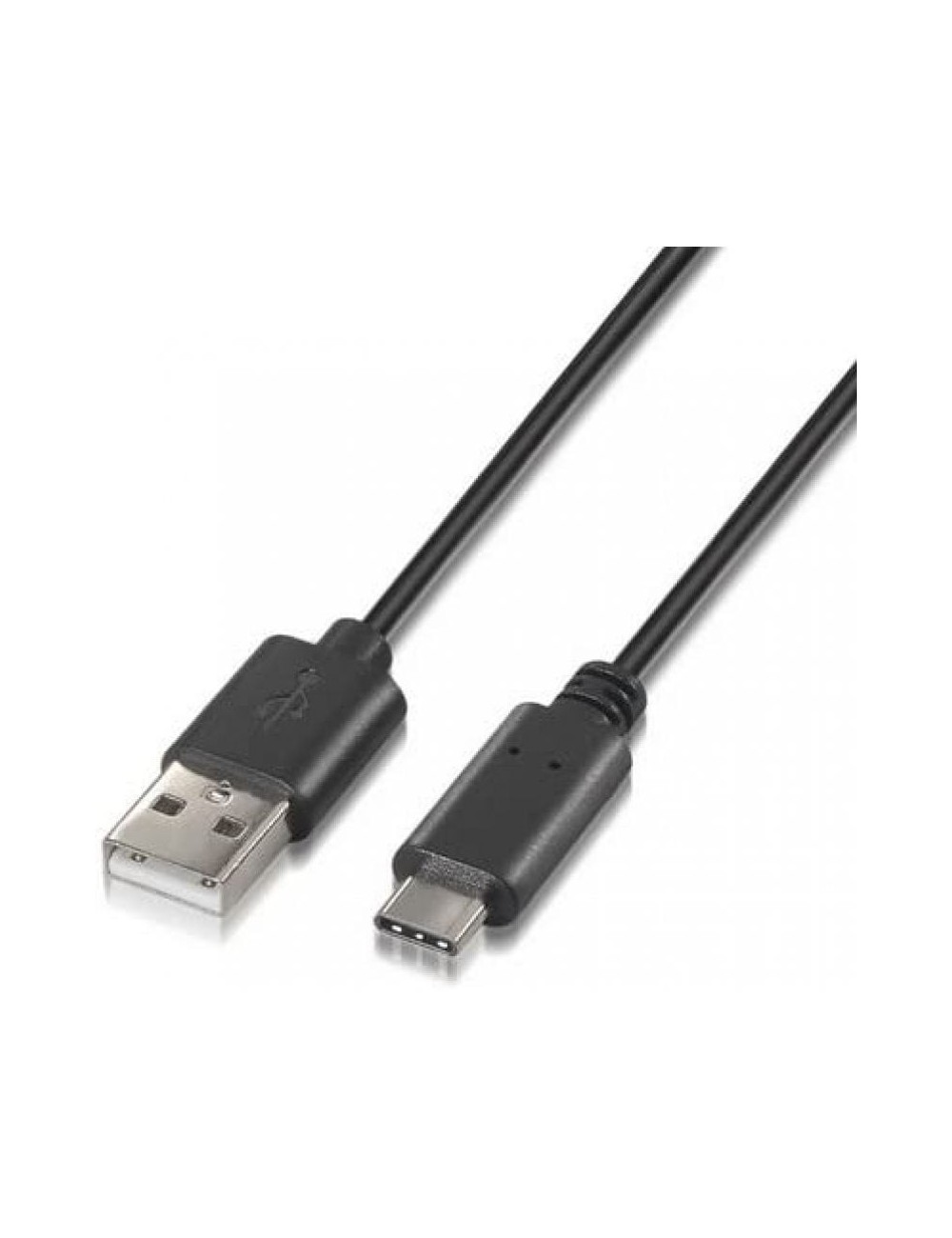 Cable USB 2.0 Tipo-C Nanocable 10.01.2100/ USB Tipo-C Macho - USB Macho/ 480Mbps/ 50cm/ Negro