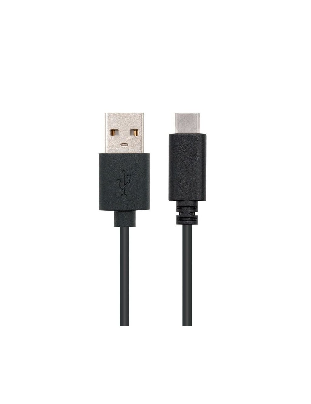 Cable USB 2.0 Nanocable 10.01.2101/ USB Tipo-C Macho - USB Macho/ 480Mbps/ 1m/ Negro