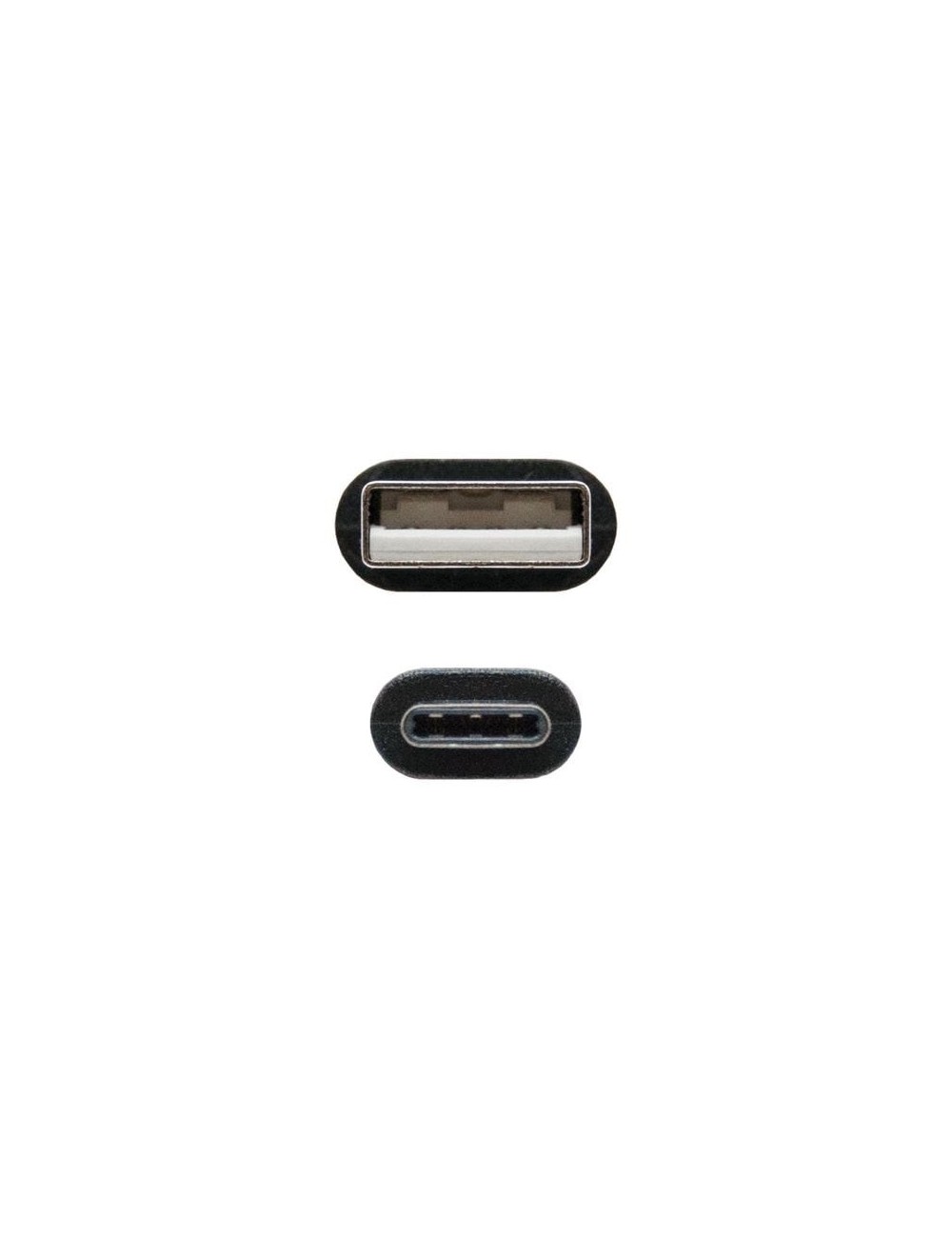 Cable USB 2.0 Nanocable 10.01.2101/ USB Tipo-C Macho - USB Macho/ 480Mbps/ 1m/ Negro
