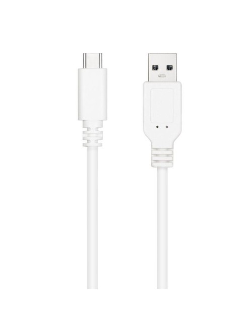 Cable USB 2.0 Nanocable 10.01.2101-L150-W/ USB Tipo-C Macho - USB Macho/ 480Mbps/ 1.5m/ Blanco