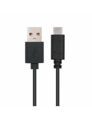 Cable USB 2.0 Nanocable 10.01.2102/ USB Tipo-C Macho - USB Macho/ 480Mbps/ 2m/ Negro