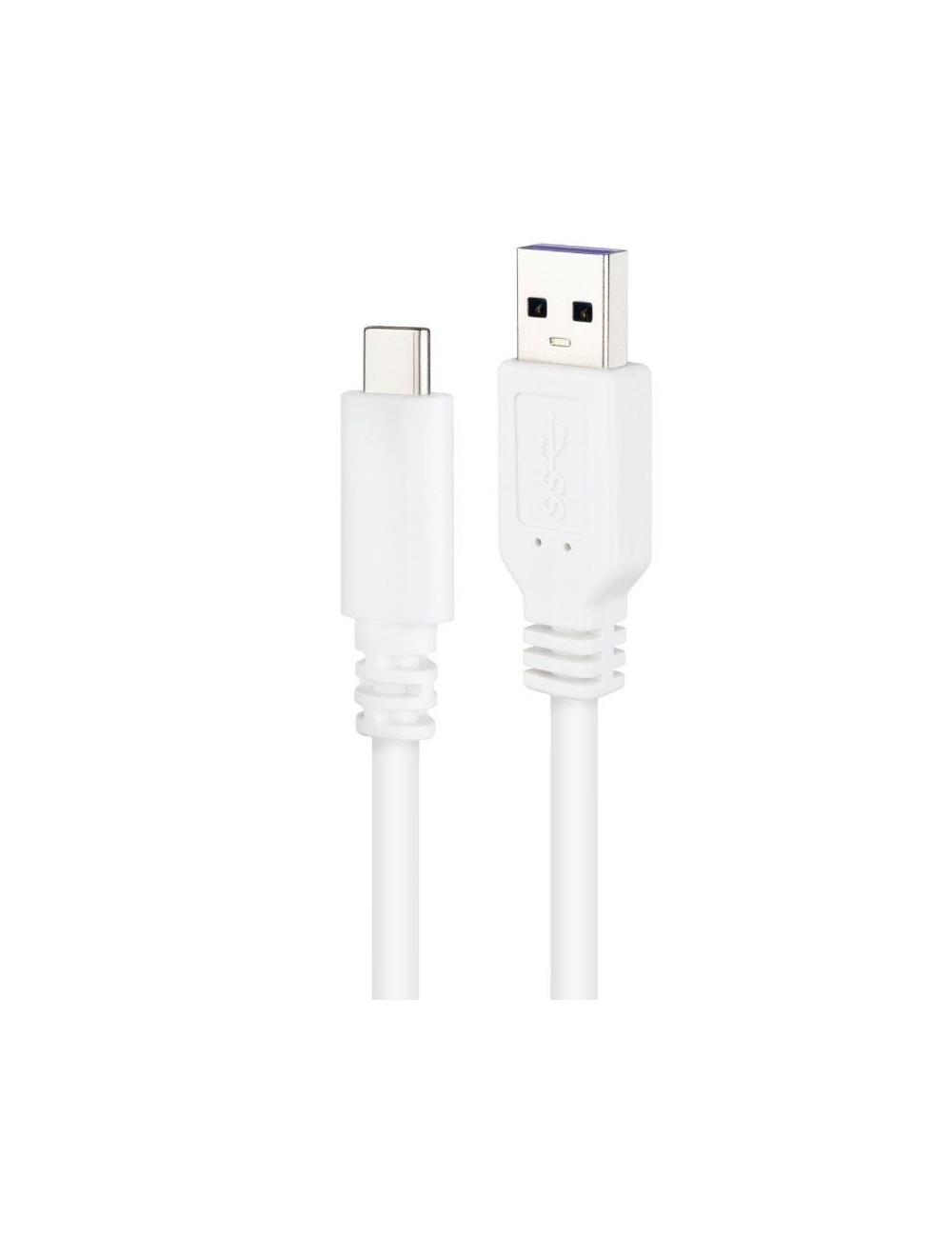 Cable USB 2.0 Nanocable 10.01.2102-W/ USB Tipo-C Macho - USB Macho/ 480Mbps/ 2m/ Blanco