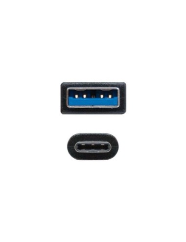 Cable USB 3.1 Nanocable 10.01.4001/ USB Tipo-C Macho - USB Macho/ 1m/ Negro