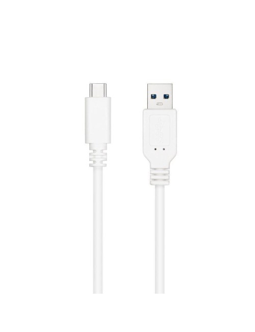 Cable USB 3.1 Tipo-C Nanocable 10.01.4001-L150-W/ USB Tipo-C Macho - USB Macho/ 10Gbps/ 1.5m/ Blanco