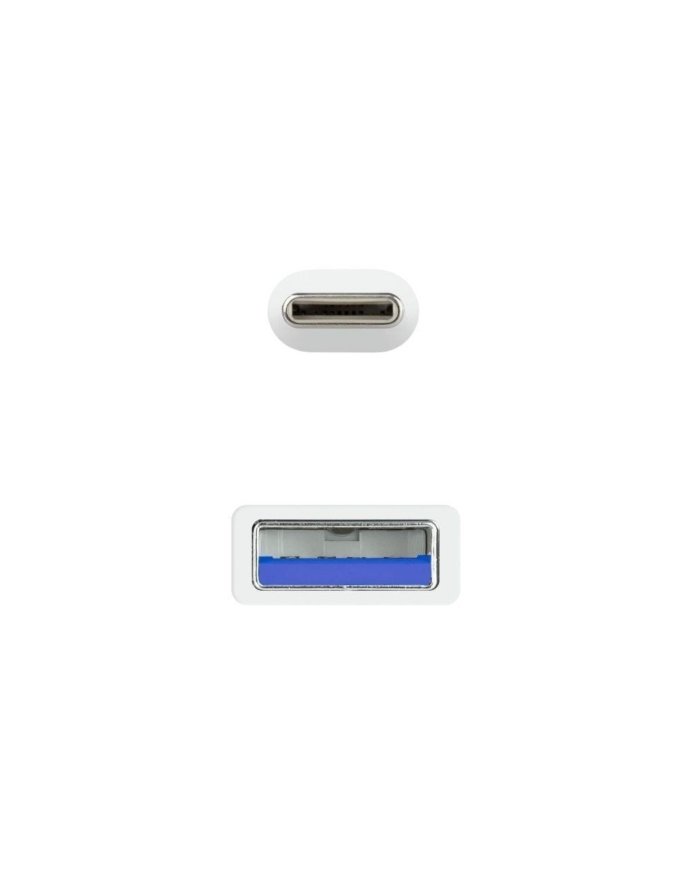 Cable USB 3.1 Tipo-C Nanocable 10.01.4001-L150-W/ USB Tipo-C Macho - USB Macho/ 10Gbps/ 1.5m/ Blanco
