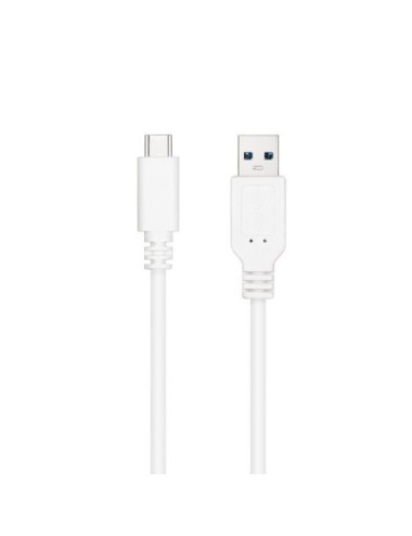 Cable USB 3.1 Tipo-C Nanocable 10.01.4001-W/ USB Tipo-C Macho - USB Macho/ 10Gbps/ 1m/ Blanco
