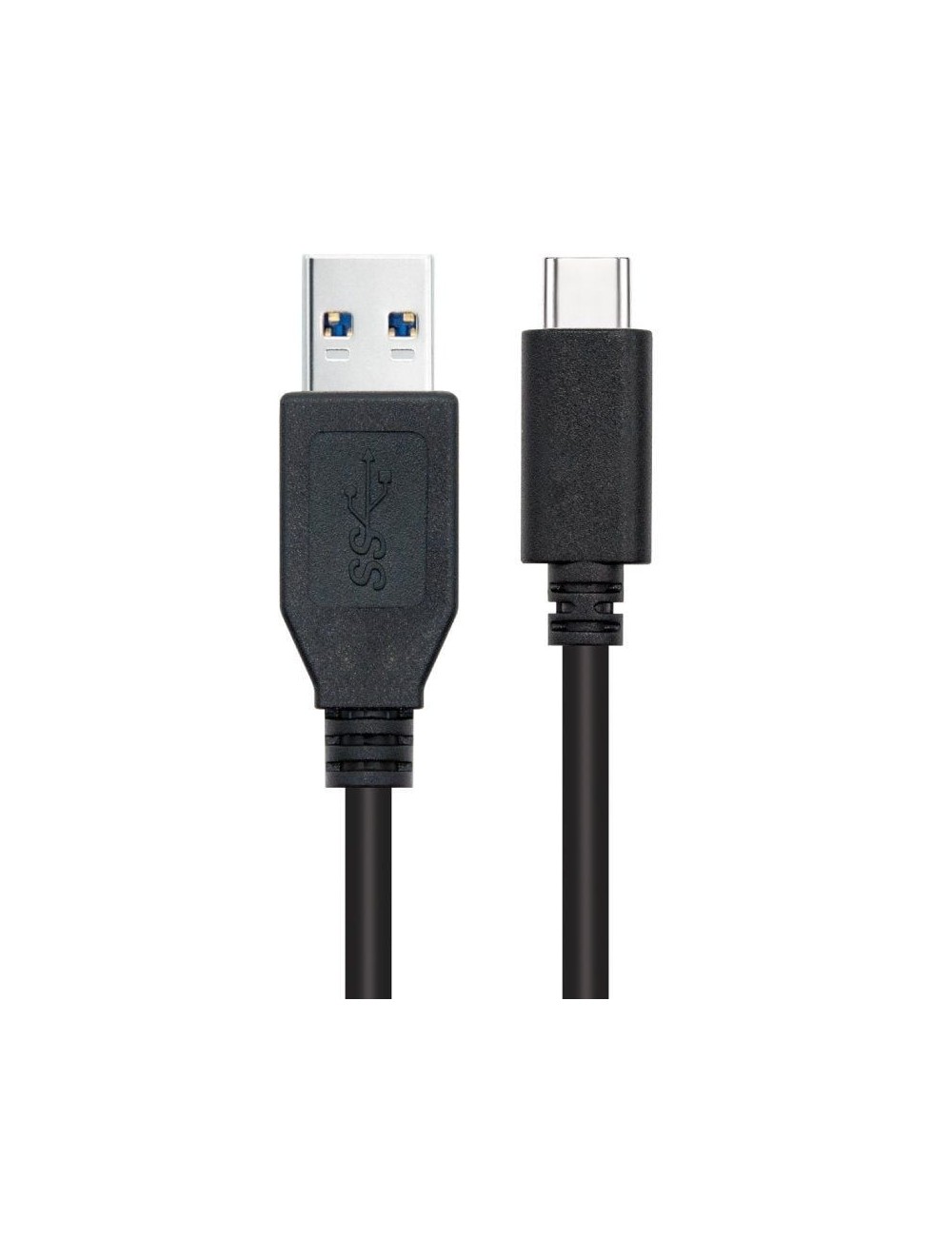Cable USB 3.1 Tipo-C Nanocable 10.01.4002/ USB Tipo-C Macho - USB Macho/ 10Gbps/ 2m/ Negro