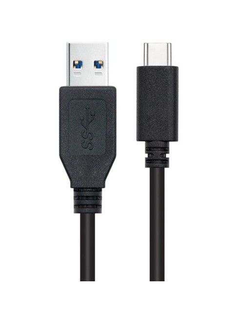 Cable USB 3.1 Tipo-C Nanocable 10.01.4002/ USB Tipo-C Macho - USB Macho/ 10Gbps/ 2m/ Negro
