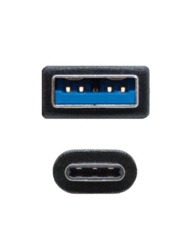 Cable USB 3.1 Tipo-C Nanocable 10.01.4002/ USB Tipo-C Macho - USB Macho/ 10Gbps/ 2m/ Negro