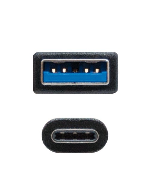 Cable USB 3.1 Tipo-C Nanocable 10.01.4002/ USB Tipo-C Macho - USB Macho/ 10Gbps/ 2m/ Negro