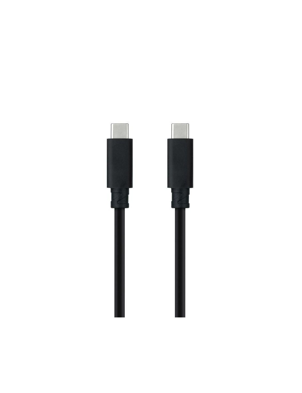Cable USB 3.1 Tipo-C Nanocable 10.01.4101-L150/ USB Tipo-C Macho - USB Tipo-C Macho/ Hasta 100W/ 10Gbps/ 1.5m/ Negro
