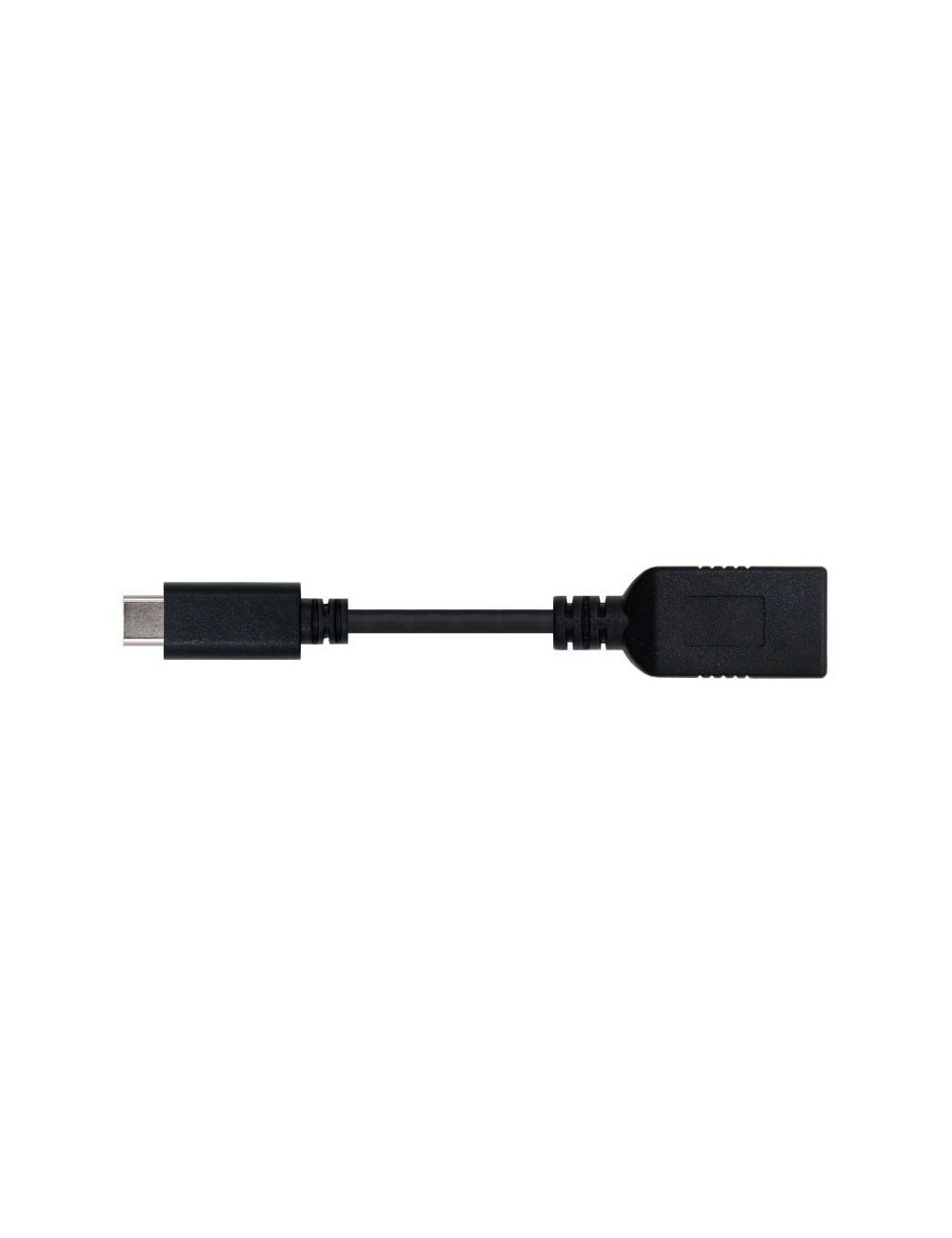 Cable USB 3.1 Nanocable 10.01.4201/ USB Tipo-C Macho - USB Hembra/ 15cm/ Negro