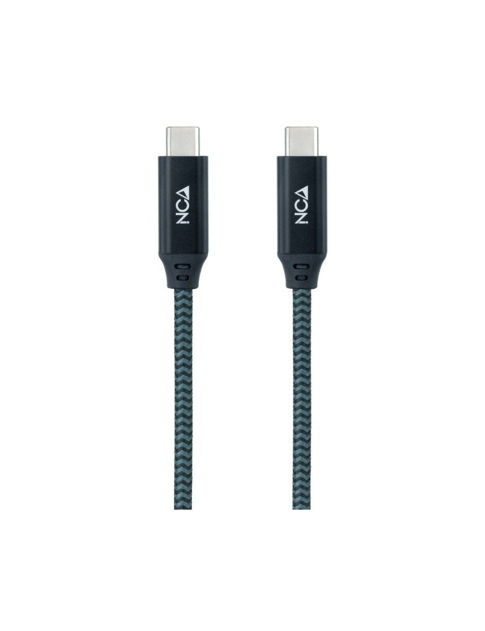 Cable USB 3.2 Tipo-C Nanocable 10.01.4302-COMB/ USB Tipo-C Macho - USB Tipo-C Macho/ Hasta 100W/ 20Gbps/ 2m/ Gris y Negro