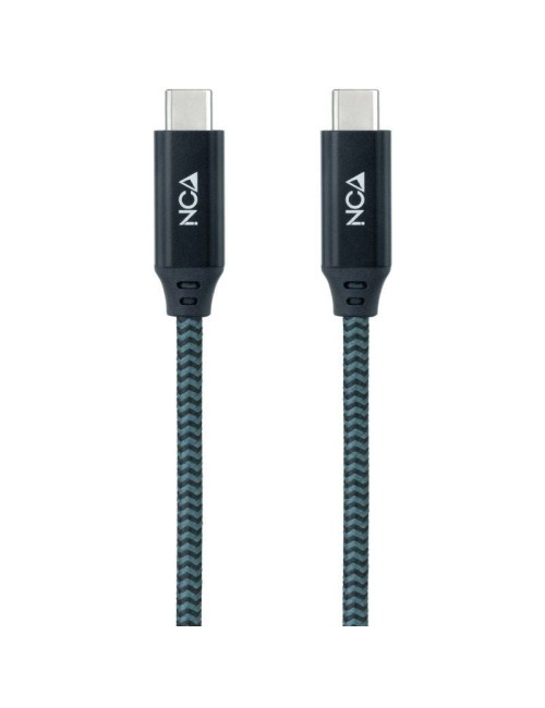 Cable USB 3.2 Tipo-C Nanocable 10.01.4302-COMB/ USB Tipo-C Macho - USB Tipo-C Macho/ Hasta 100W/ 20Gbps/ 2m/ Gris y Negro