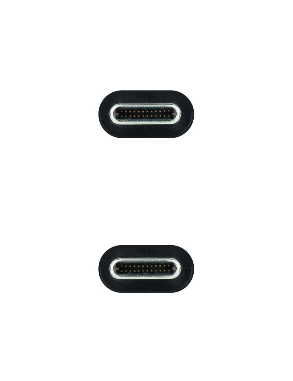 Cable USB 3.2 Tipo-C Nanocable 10.01.4302-COMB/ USB Tipo-C Macho - USB Tipo-C Macho/ Hasta 100W/ 20Gbps/ 2m/ Gris y Negro