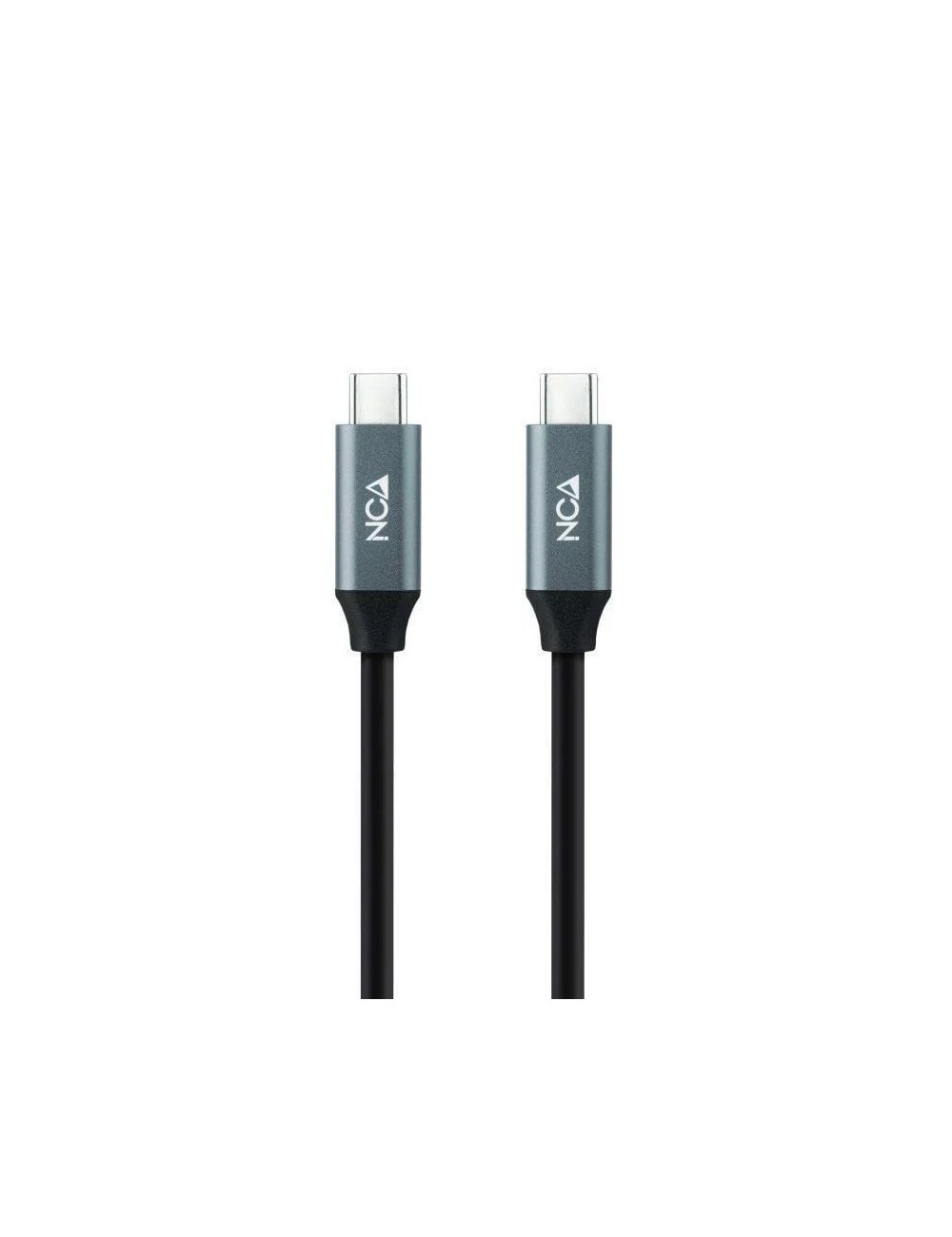 Cable USB 3.2 Tipo-C Nanocable 10.01.4303/ USB Tipo-C Macho - USB Tipo-C Macho/ 3m/ Gris y Negro