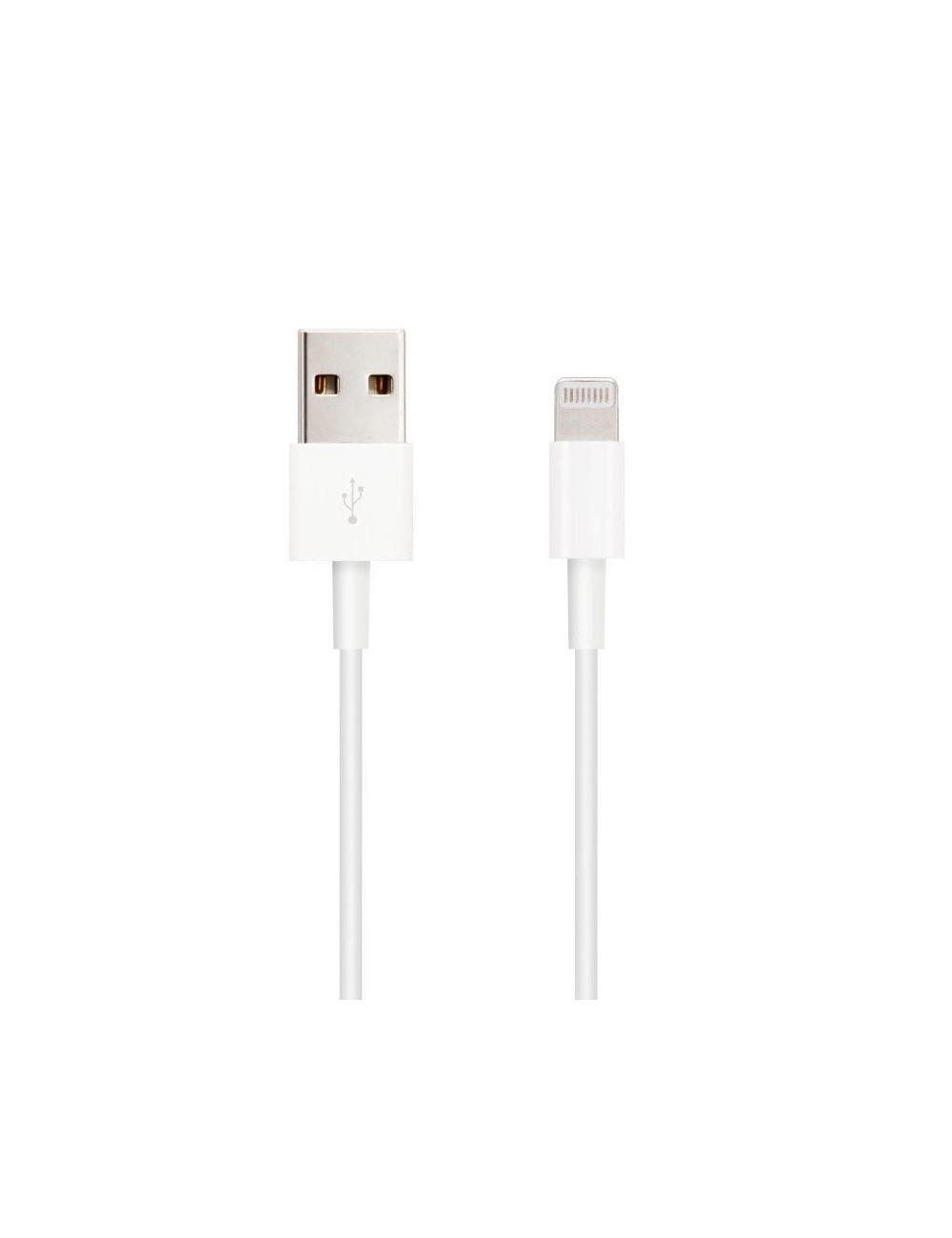 Cable USB 2.0 Lightning Nanocable 10.10.0402/ USB Macho - Lightning Macho/ 2m/ Blanco
