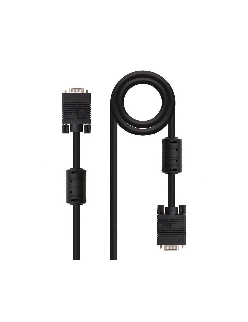 Cable SVGA Nanocable 10.15.0102/ VGA Macho - VGA Macho/ 1.8m/ Negro