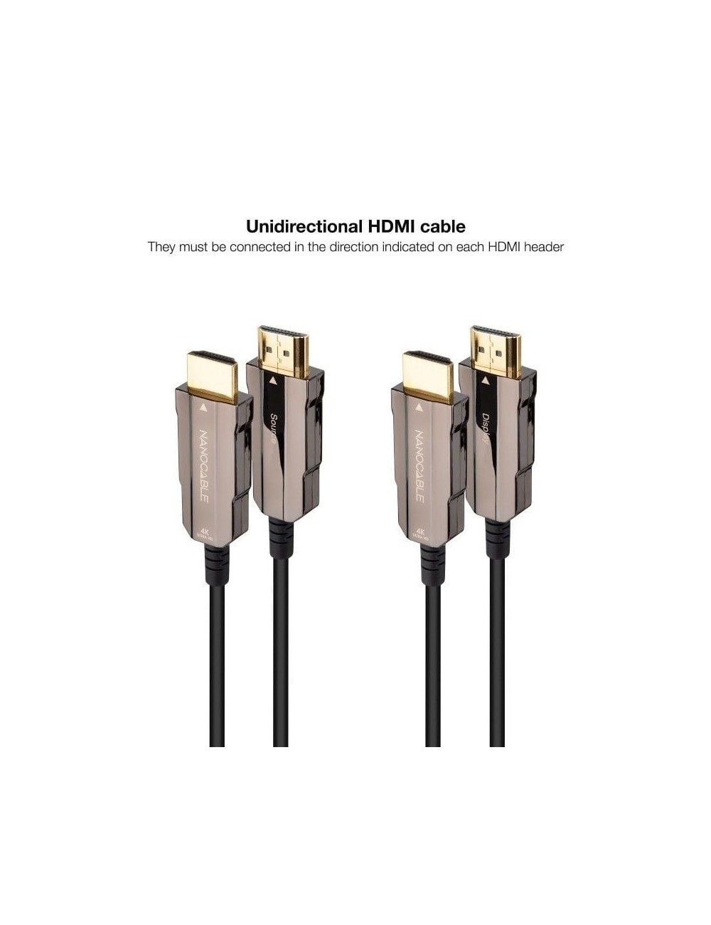 Cable HDMI 2.0 4K AOC Nanocable 10.15.2020/ HDMI Macho - HDMI Macho/ 20m/ Negro