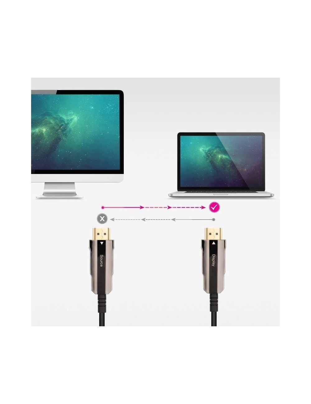 Cable HDMI 2.0 4K AOC Nanocable 10.15.2020/ HDMI Macho - HDMI Macho/ 20m/ Negro