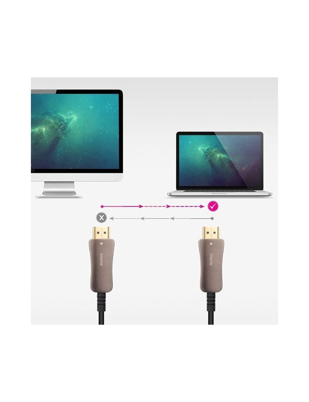 Cable HDMI 2.1 AOC 8K Nanocable 10.15.2115/ HDMI Macho - HDMI Macho/ 15m/ Negro
