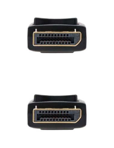 Cable DisplayPort 1.2 4K Nanocable 10.15.2301/ DisplayPort Macho - DisplayPort Macho/ 1m/ Negro