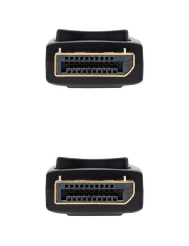 Cable DisplayPort 1.2 4K Nanocable 10.15.2302/ DisplayPort Macho - DisplayPort Macho/ 2m/ Negro