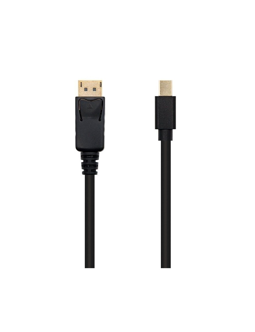 Cable Mini DisplayPort 1.2 4K Nanocable 10.15.2402/ Mini DisplayPort Macho - DisplayPort Macho/ 2m/ Negro