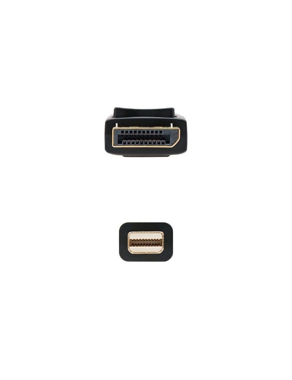 Cable Mini DisplayPort 1.2 4K Nanocable 10.15.2402/ Mini DisplayPort Macho - DisplayPort Macho/ 2m/ Negro
