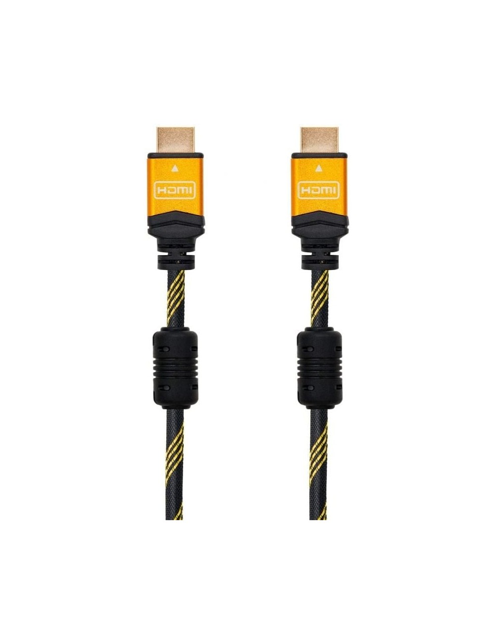 Cable HDMI 2.0 4K Nanocable 10.15.1602/ HDMI Macho - HDMI Macho/ 1.5m/ Negro/ Naranja