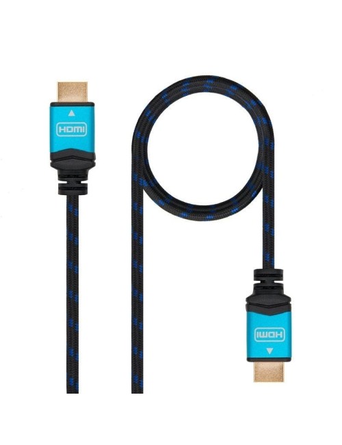 Cable HDMI 2.0 4K Nanocable 10.15.3702/ HDMI Macho - HDMI Macho/ 2m/ Negro/ Azul