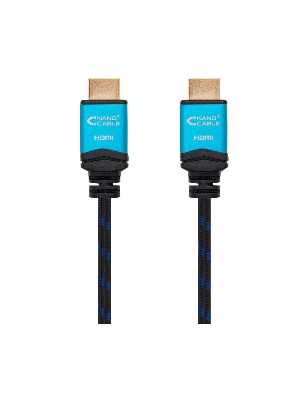 Cable HDMI 2.0 4K Nanocable 10.15.3705/ HDMI Macho - HDMI Macho/ 5m/ Negro/ Azul