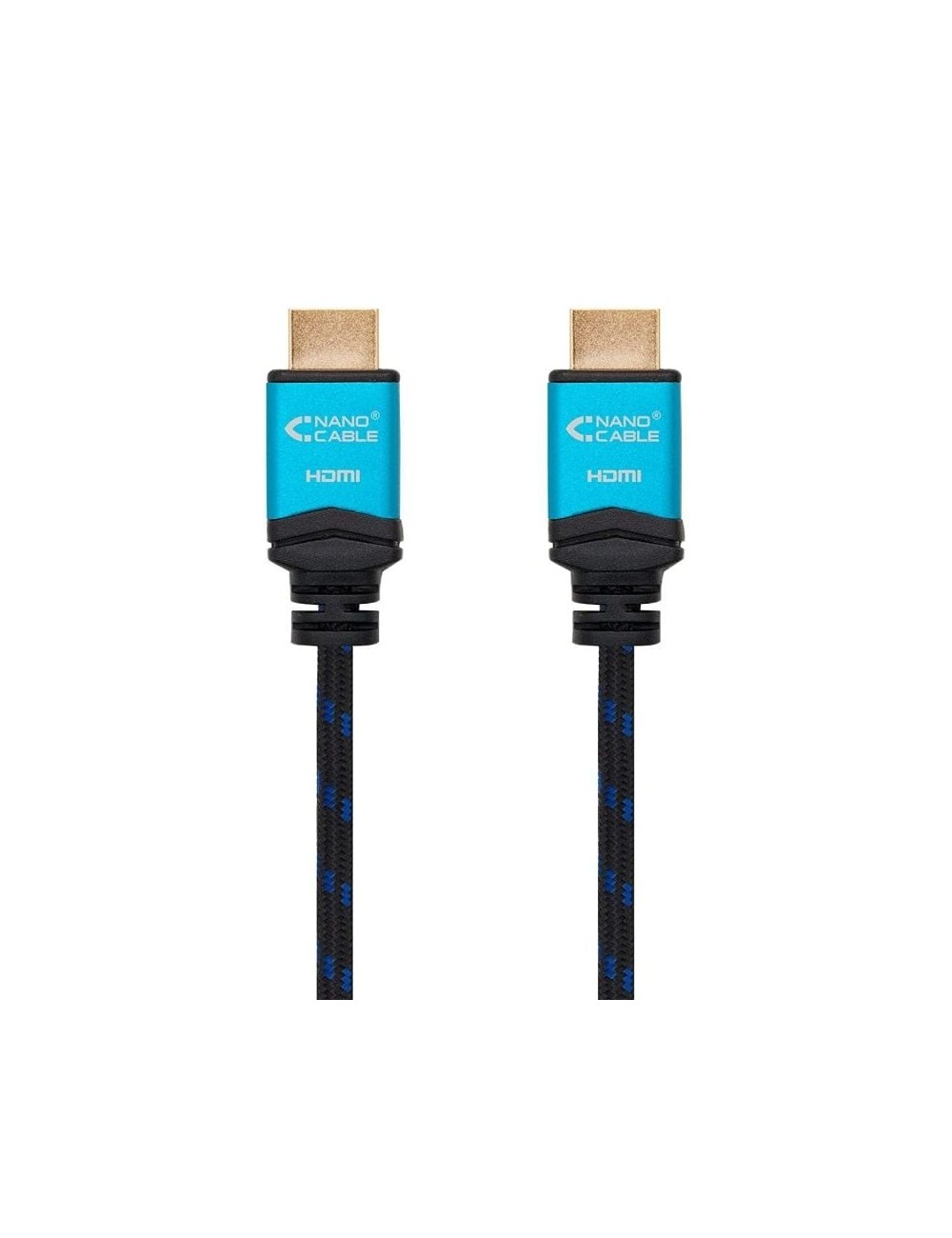 Cable HDMI 2.0 4K Nanocable 10.15.3710/ HDMI Macho - HDMI Macho/ 10m/ Negro/ Azul