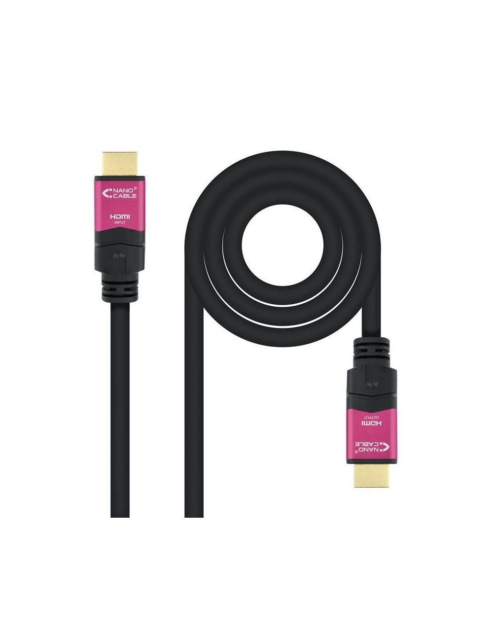 Cable HDMI 2.0 4K Nanocable 10.15.3715/ HDMI Macho - HDMI Macho/ 15m/ Negro