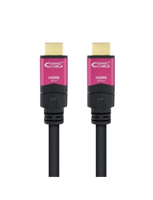 Cable HDMI 2.0 4K Nanocable 10.15.3715/ HDMI Macho - HDMI Macho/ 15m/ Negro