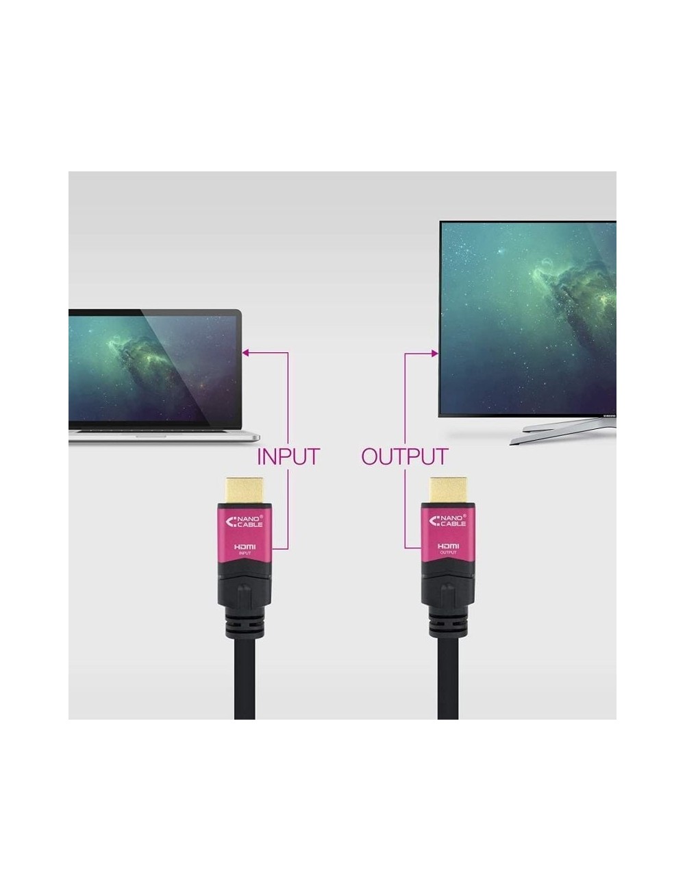 Cable HDMI 2.0 4K Nanocable 10.15.3715/ HDMI Macho - HDMI Macho/ 15m/ Negro