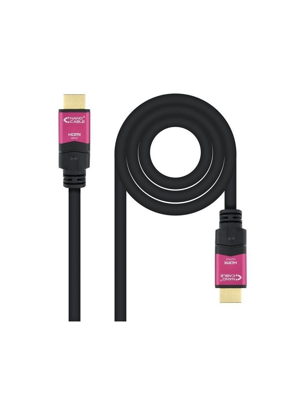 Cable HDMI 2.0 4K Nanocable 10.15.3725/ HDMI Macho - HDMI Macho/ 25m/ Negro