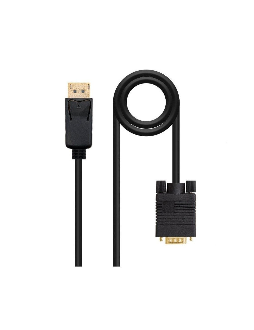 Cable Conversor Nanocable 10.15.4401/ DisplayPort Macho - VGA Macho/ 1m/ Negro
