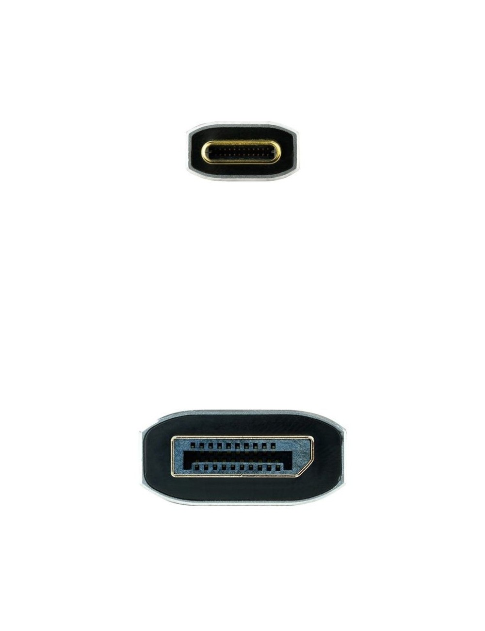 Cable Conversor Nanocable 10.15.5022/ USB Tipo-C Macho - Displayport Macho/ 2m/ Negro