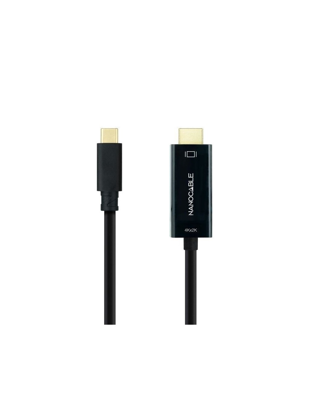 Cable Conversor Nanocable 10.15.5133/ USB Tipo-C Macho - HDMI Macho/ 3m/ Negro