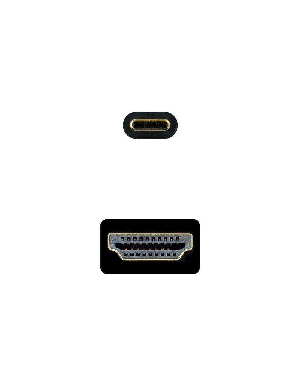 Cable Conversor Nanocable 10.15.5133/ USB Tipo-C Macho - HDMI Macho/ 3m/ Negro