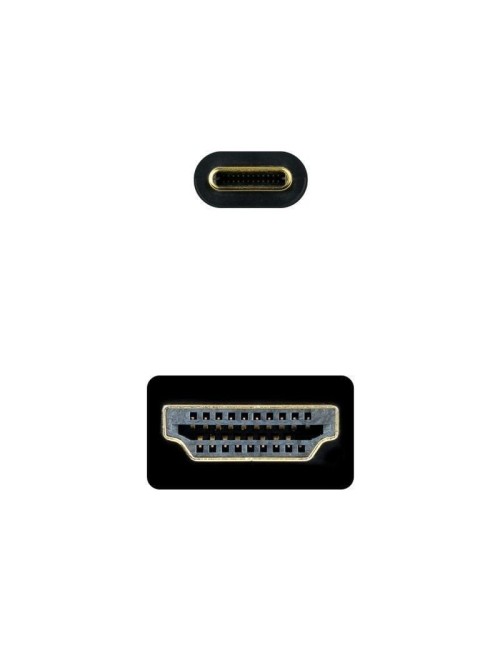 Cable Conversor Nanocable 10.15.5133/ USB Tipo-C Macho - HDMI Macho/ 3m/ Negro