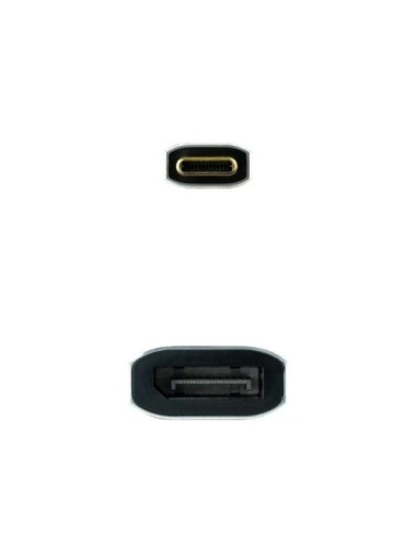 Conversor Nanocable 10.16.4104-G/ USB Tipo-C Macho - DisplayPort Hembra/ 15cm/ Gris