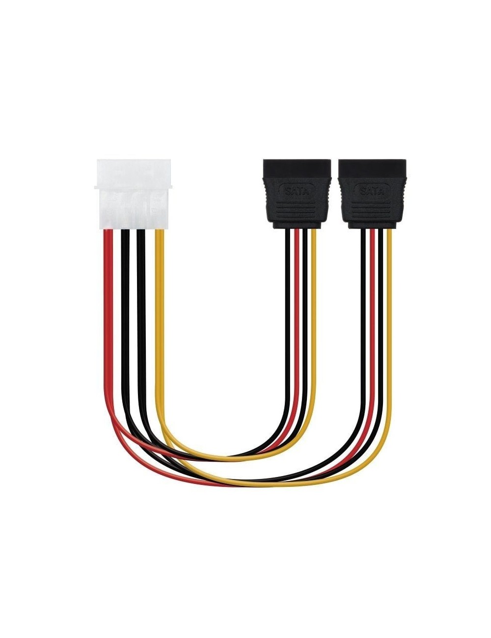 Cable Duplicador de Alimentación Nanocable 10.19.0101-OEM/ Molex Macho - 2x SATA Hembra/ 20cm