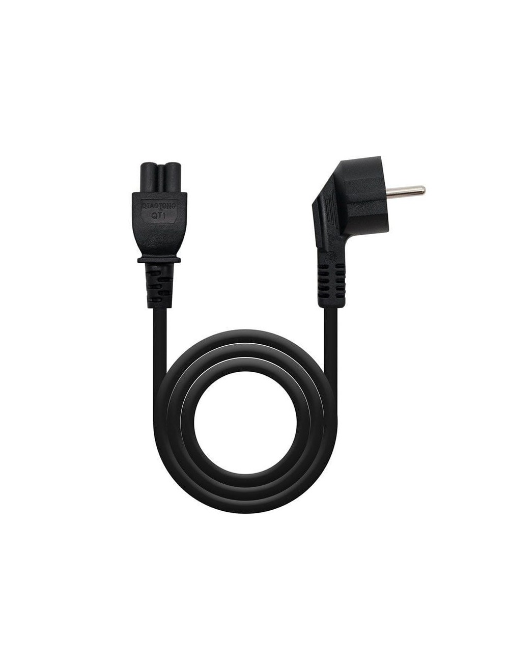 Cable Alimentación Trébol Nanocable 10.22.0302/ Schuko Macho - C5 Hembra/ 1.5m/ Negro