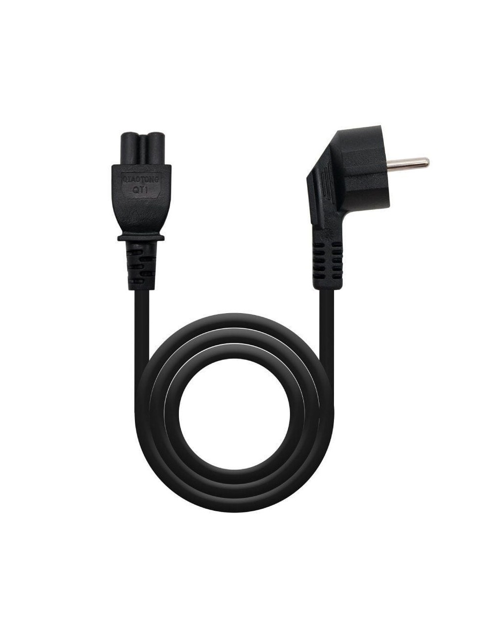 Cable Alimentación Trébol Nanocable 10.22.0302-L200/ Schuko Macho - C5 Hembra/ 2m/ Negro