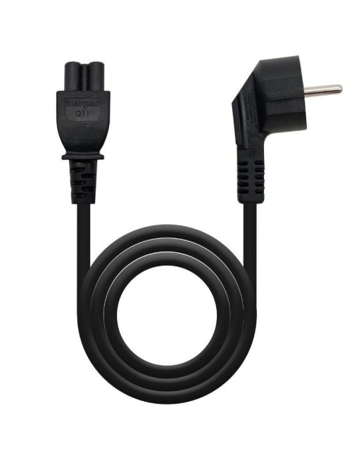 Cable Alimentación Trébol Nanocable 10.22.0302-L200/ Schuko Macho - C5 Hembra/ 2m/ Negro